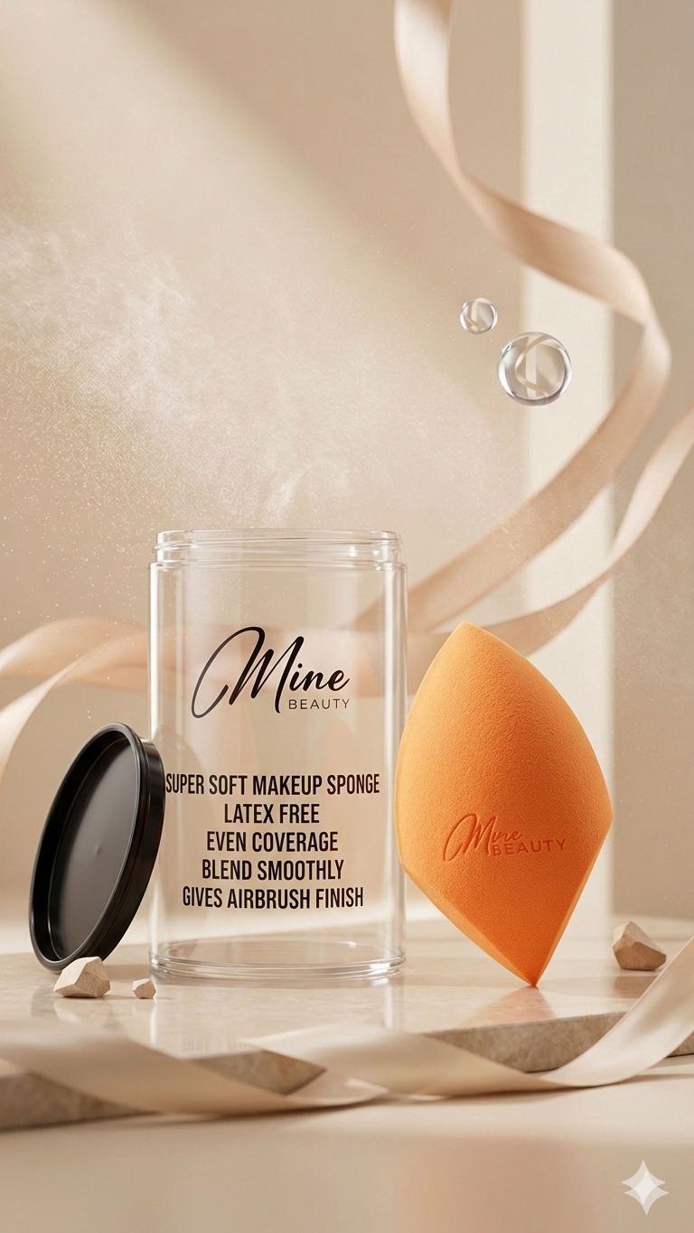 MineBeauty Super Soft Makeup Sponge - ORANGE